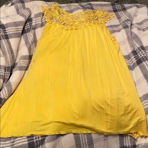 Dressy yellow tank top.